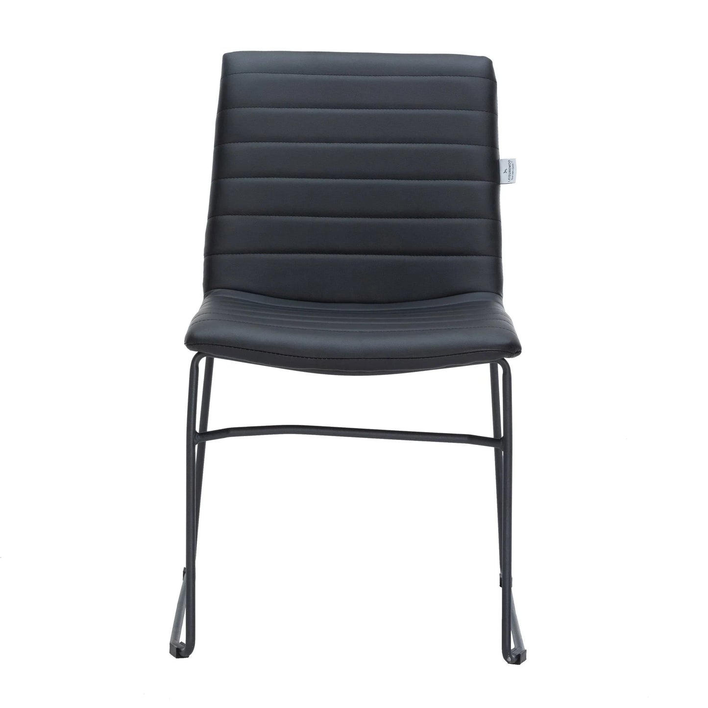 Zylar Leather/Polyester Office Guest Chair with Powder-Coated Stainless Steel Base - Elax Furniture