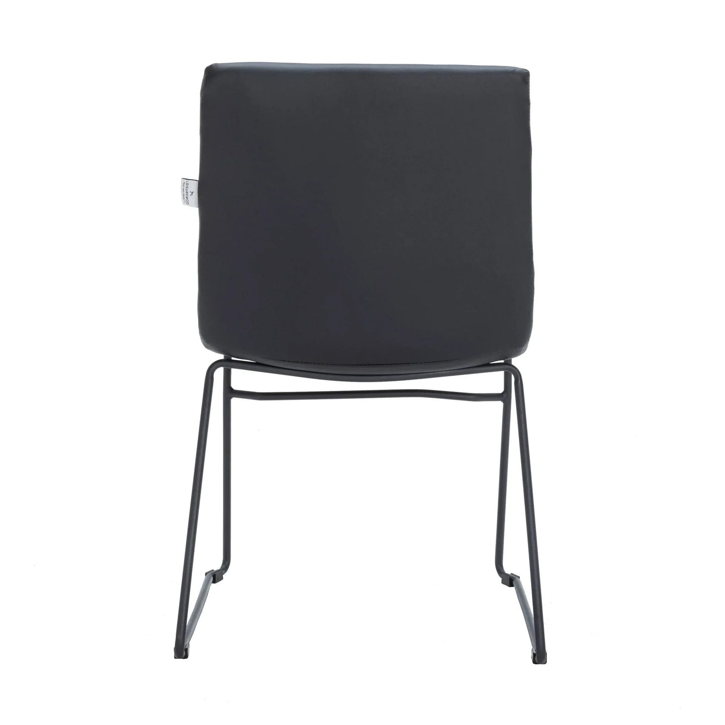 Zylar Leather/Polyester Office Guest Chair with Powder-Coated Stainless Steel Base - Elax Furniture