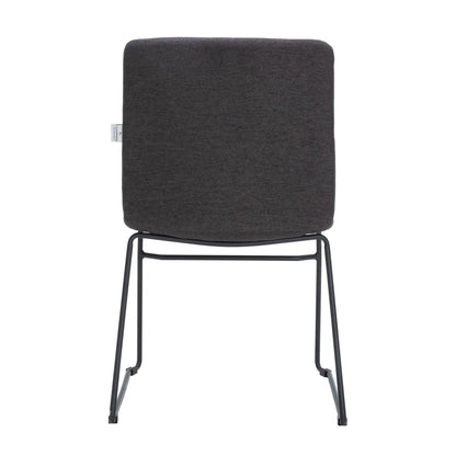 Zylar Leather/Polyester Office Guest Chair with Powder-Coated Stainless Steel Base - Elax Furniture