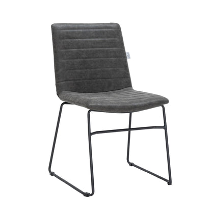 Zylar Leather/Polyester Office Guest Chair with Powder-Coated Stainless Steel Base - Elax Furniture