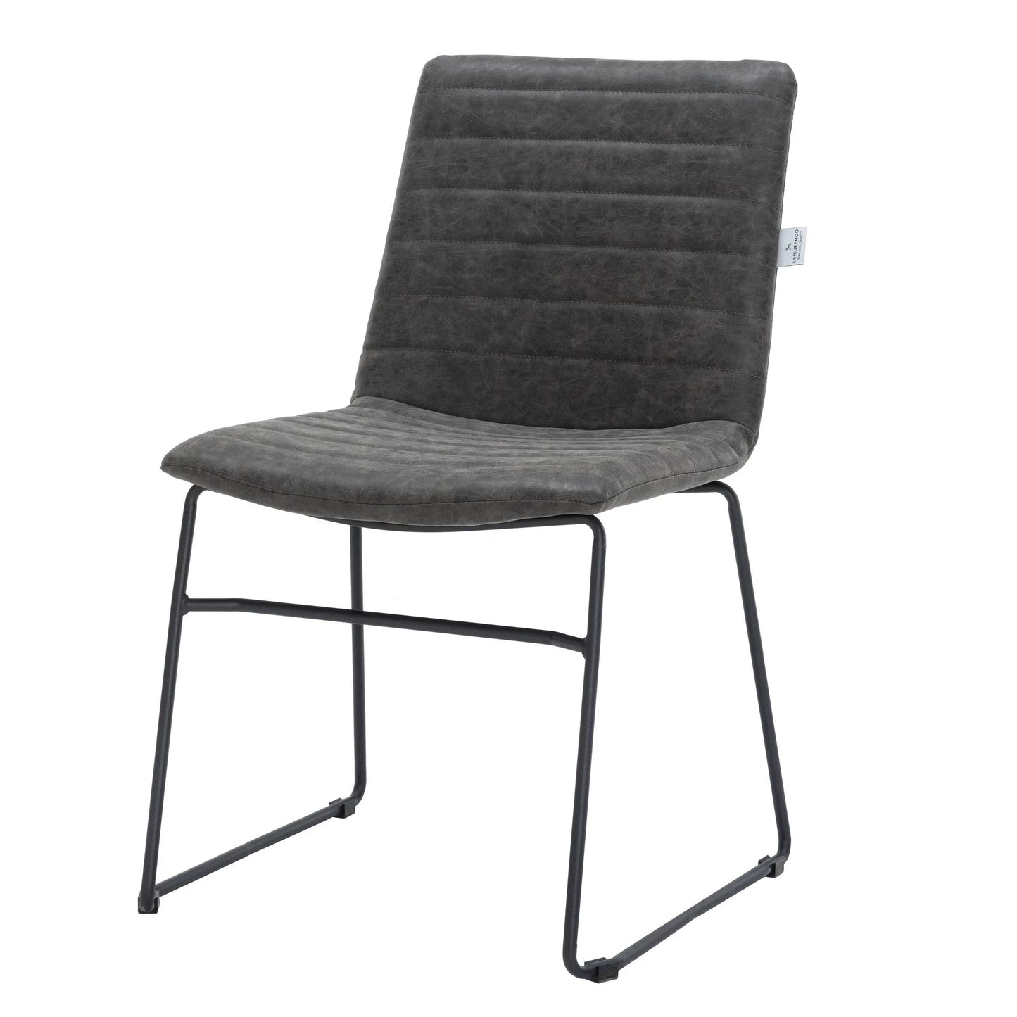 Zylar Leather/Polyester Office Guest Chair with Powder-Coated Stainless Steel Base - Elax Furniture