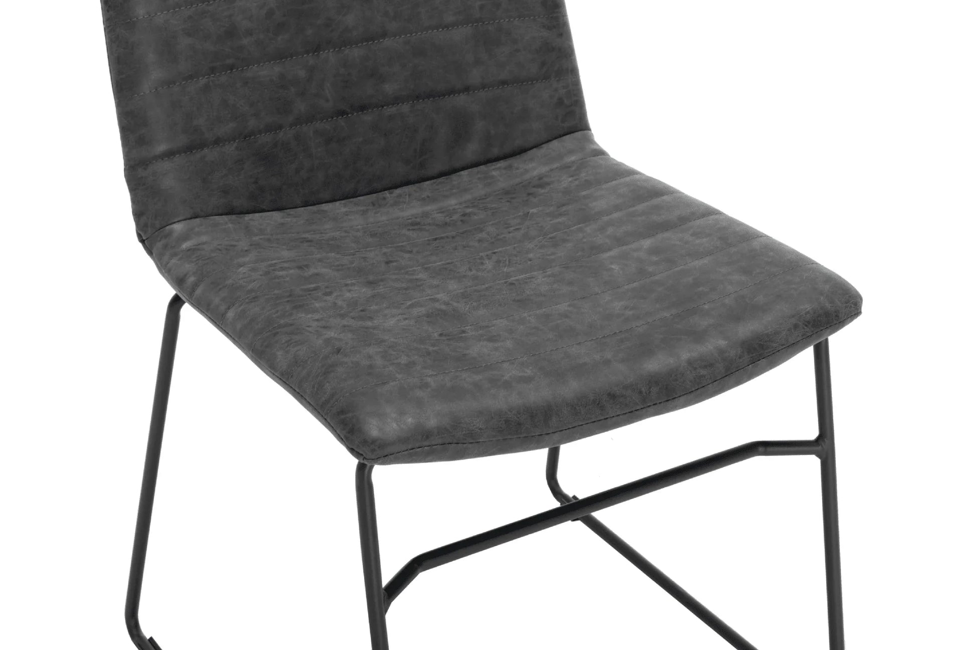 Zylar Leather/Polyester Office Guest Chair with Powder-Coated Stainless Steel Base - Elax Furniture