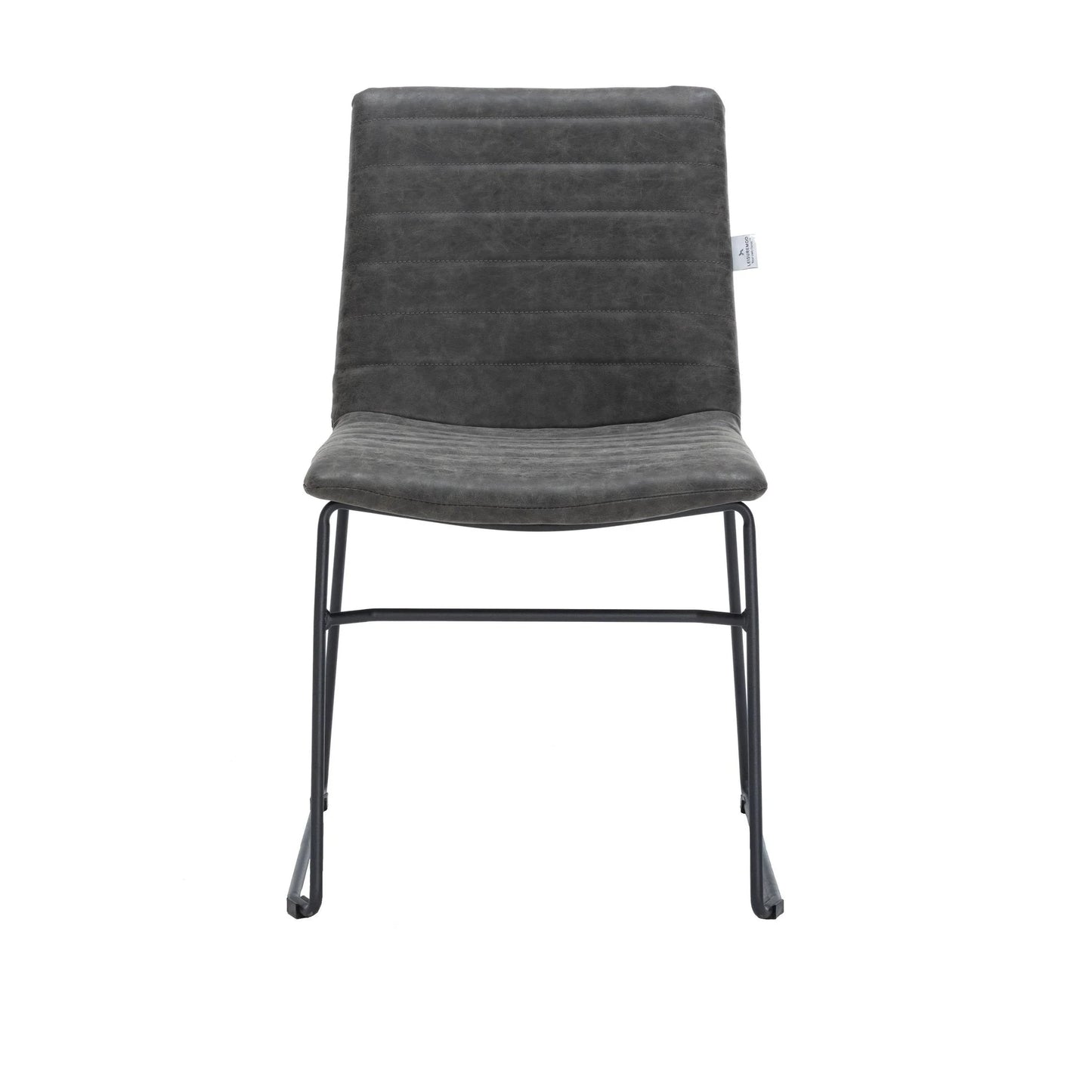 Zylar Leather/Polyester Office Guest Chair with Powder-Coated Stainless Steel Base - Elax Furniture