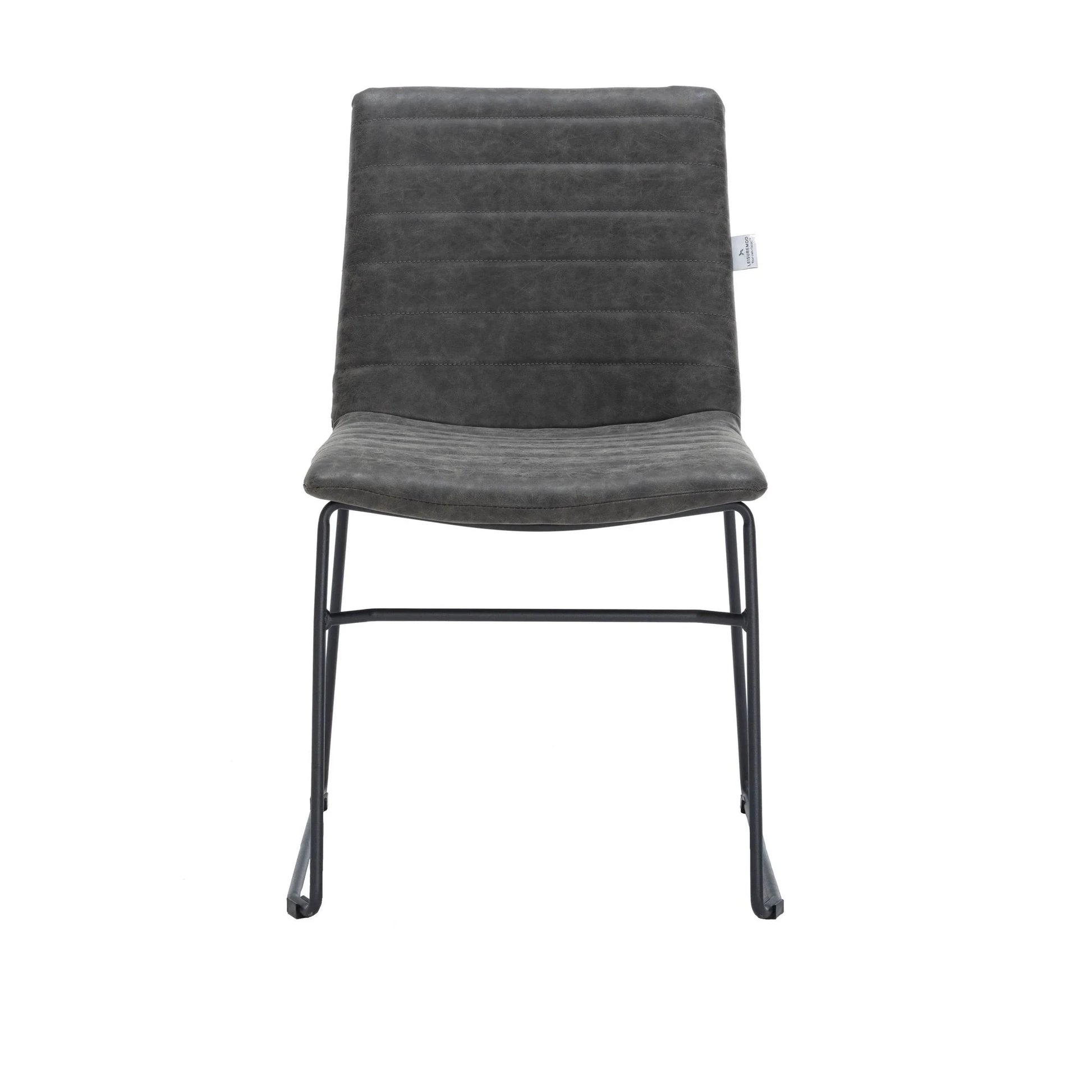 Zylar Leather/Polyester Office Guest Chair with Powder-Coated Stainless Steel Base - Elax Furniture