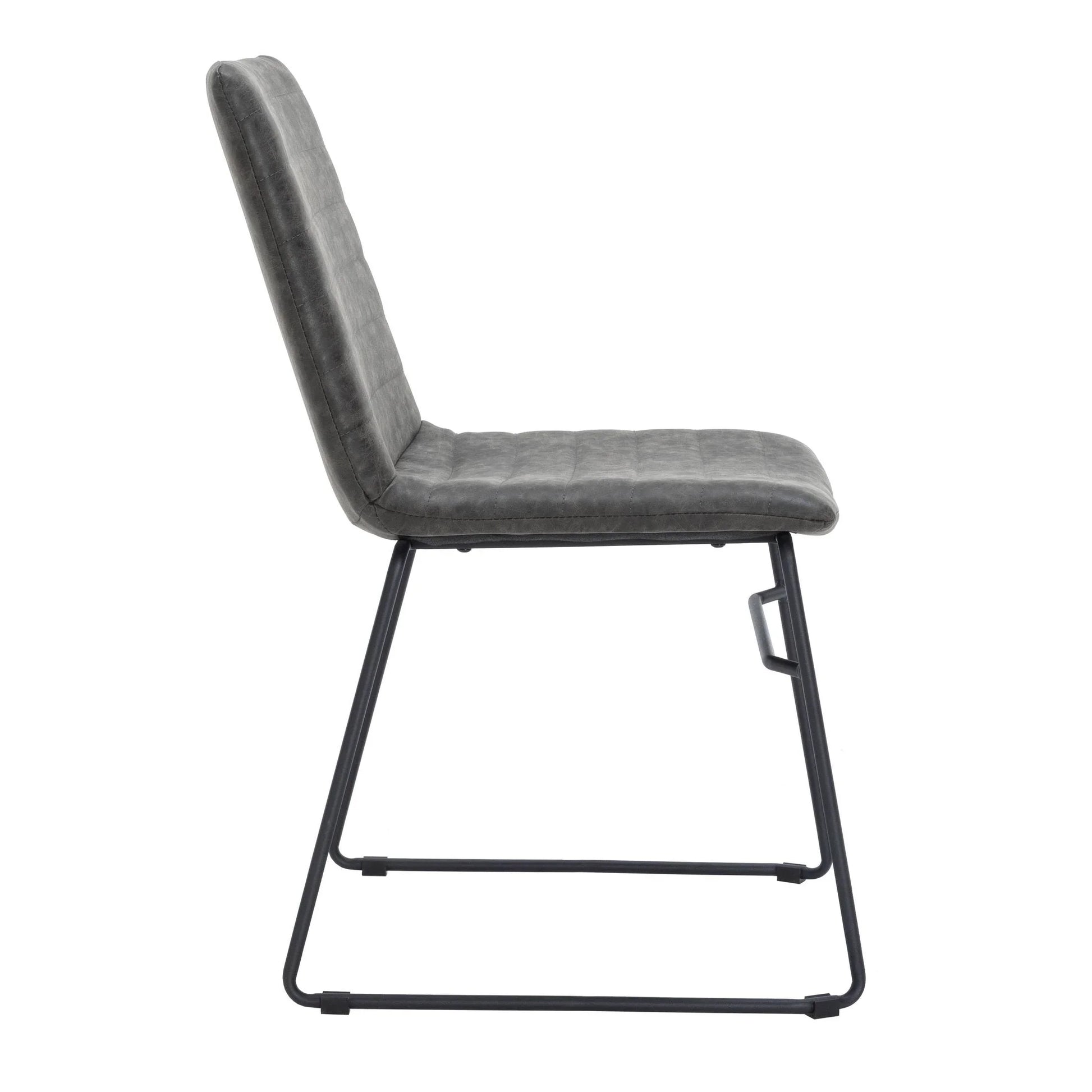 Zylar Leather/Polyester Office Guest Chair with Powder-Coated Stainless Steel Base - Elax Furniture
