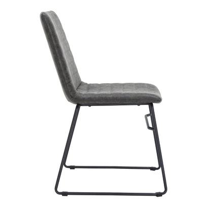 Zylar Leather/Polyester Office Guest Chair with Powder-Coated Stainless Steel Base - Elax Furniture