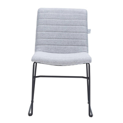 Zylar Leather/Polyester Office Guest Chair with Powder-Coated Stainless Steel Base - Elax Furniture