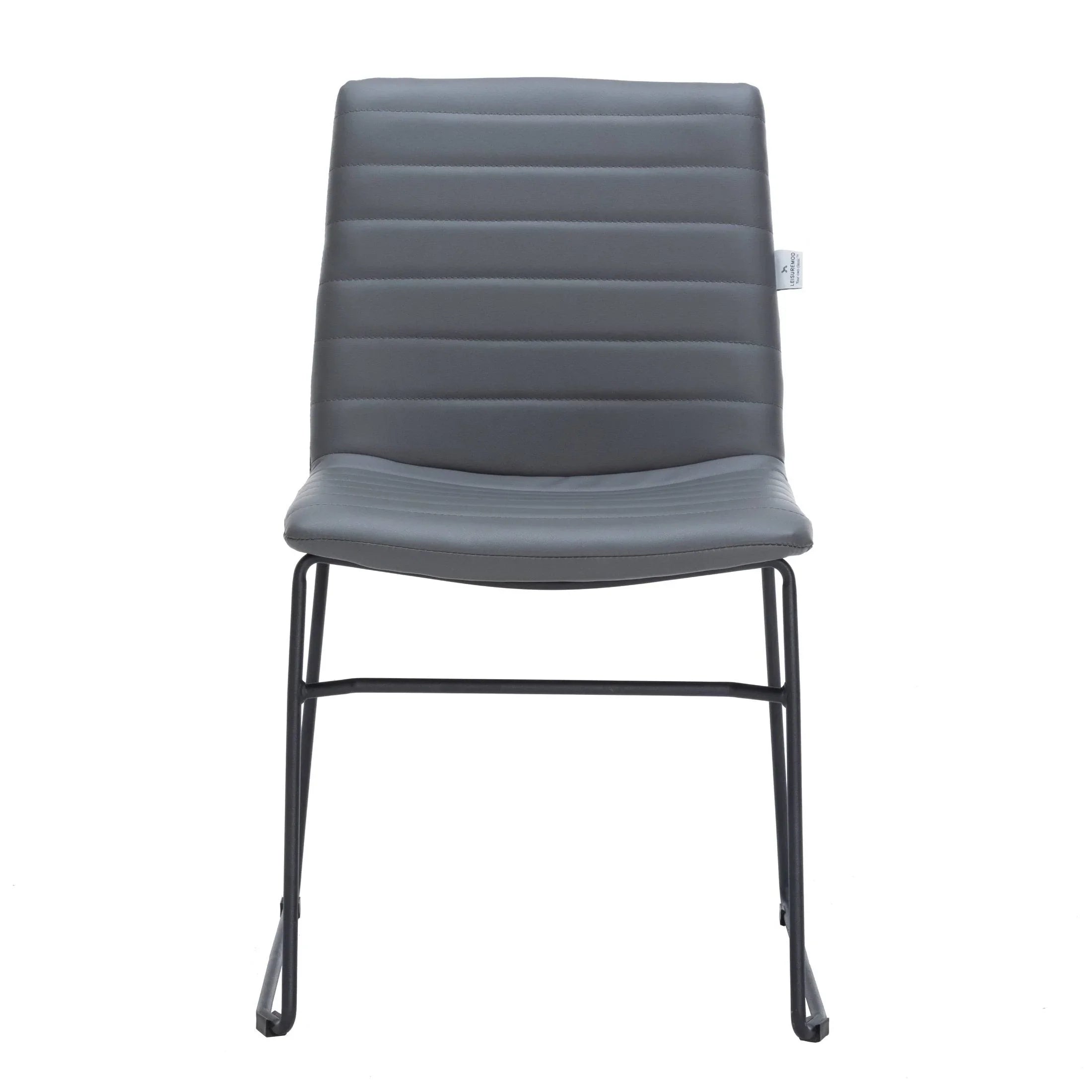 Zylar Leather/Polyester Office Guest Chair with Powder-Coated Stainless Steel Base - Elax Furniture