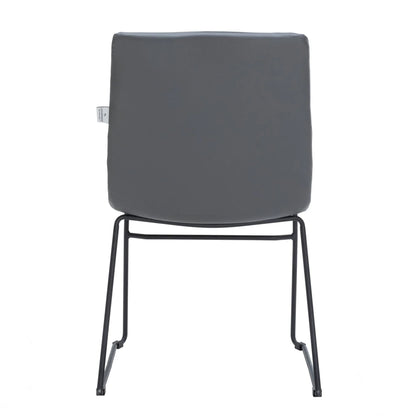 Zylar Leather/Polyester Office Guest Chair with Powder-Coated Stainless Steel Base - Elax Furniture