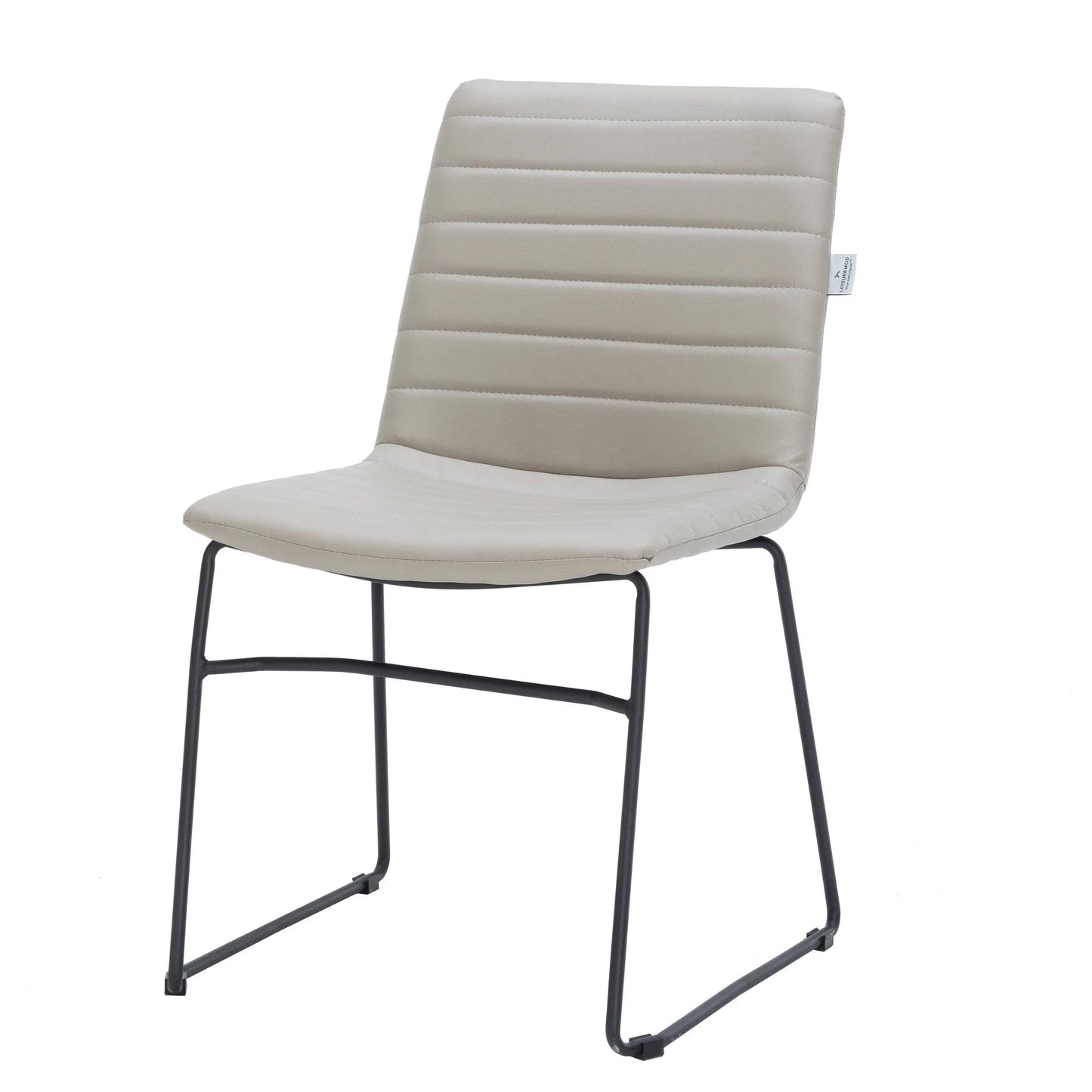 Zylar Leather/Polyester Office Guest Chair with Powder-Coated Stainless Steel Base - Elax Furniture