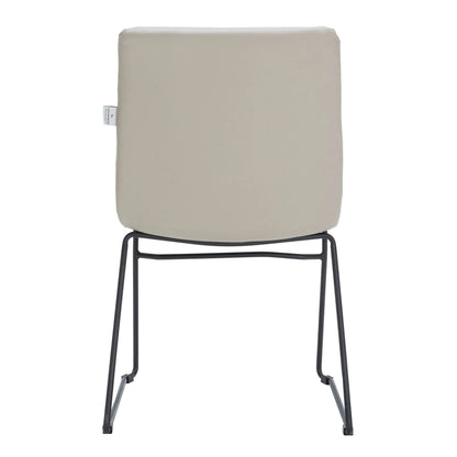 Zylar Leather/Polyester Office Guest Chair with Powder-Coated Stainless Steel Base - Elax Furniture