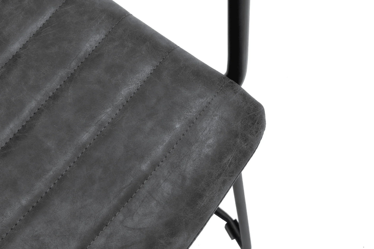 Zylar Leather/Polyester Guest Arm Chair with Powder-Coated Stainless Steel Base - Elax Furniture