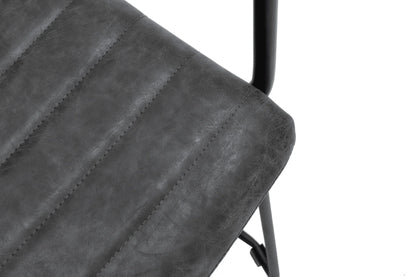 Zylar Leather/Polyester Guest Arm Chair with Powder-Coated Stainless Steel Base - Elax Furniture