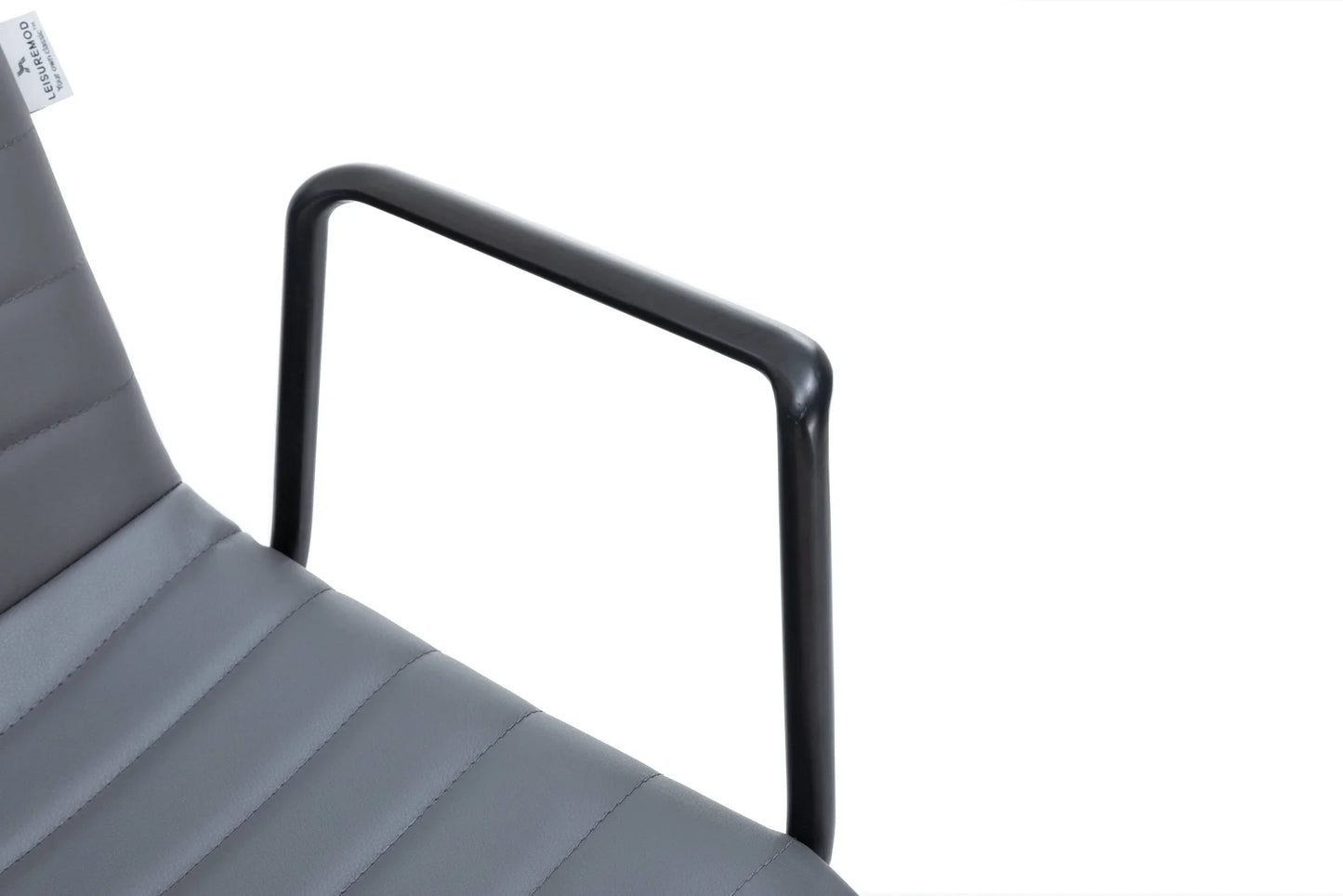 Zylar Leather/Polyester Guest Arm Chair with Powder-Coated Stainless Steel Base - Elax Furniture