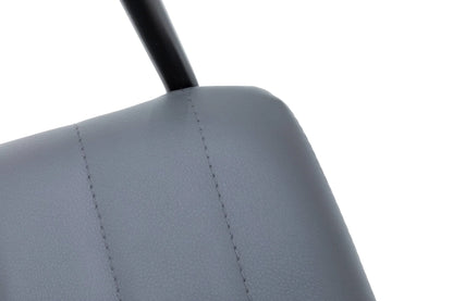 Zylar Leather/Polyester Guest Arm Chair with Powder-Coated Stainless Steel Base - Elax Furniture