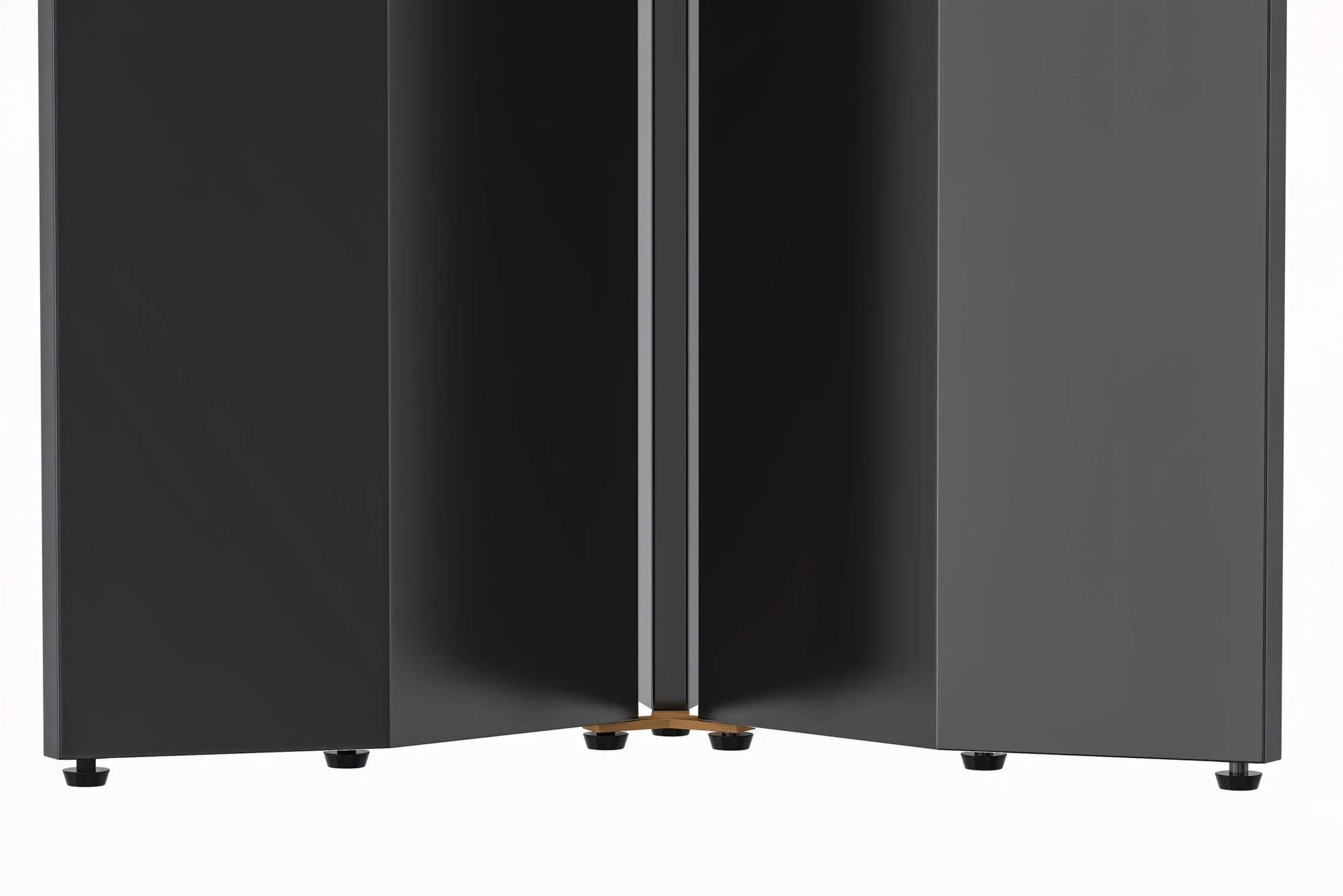 Zevro Round Dining Table with Sintered Stone/Glass Tabletop in Black Stainless Steel - Elax Furniture