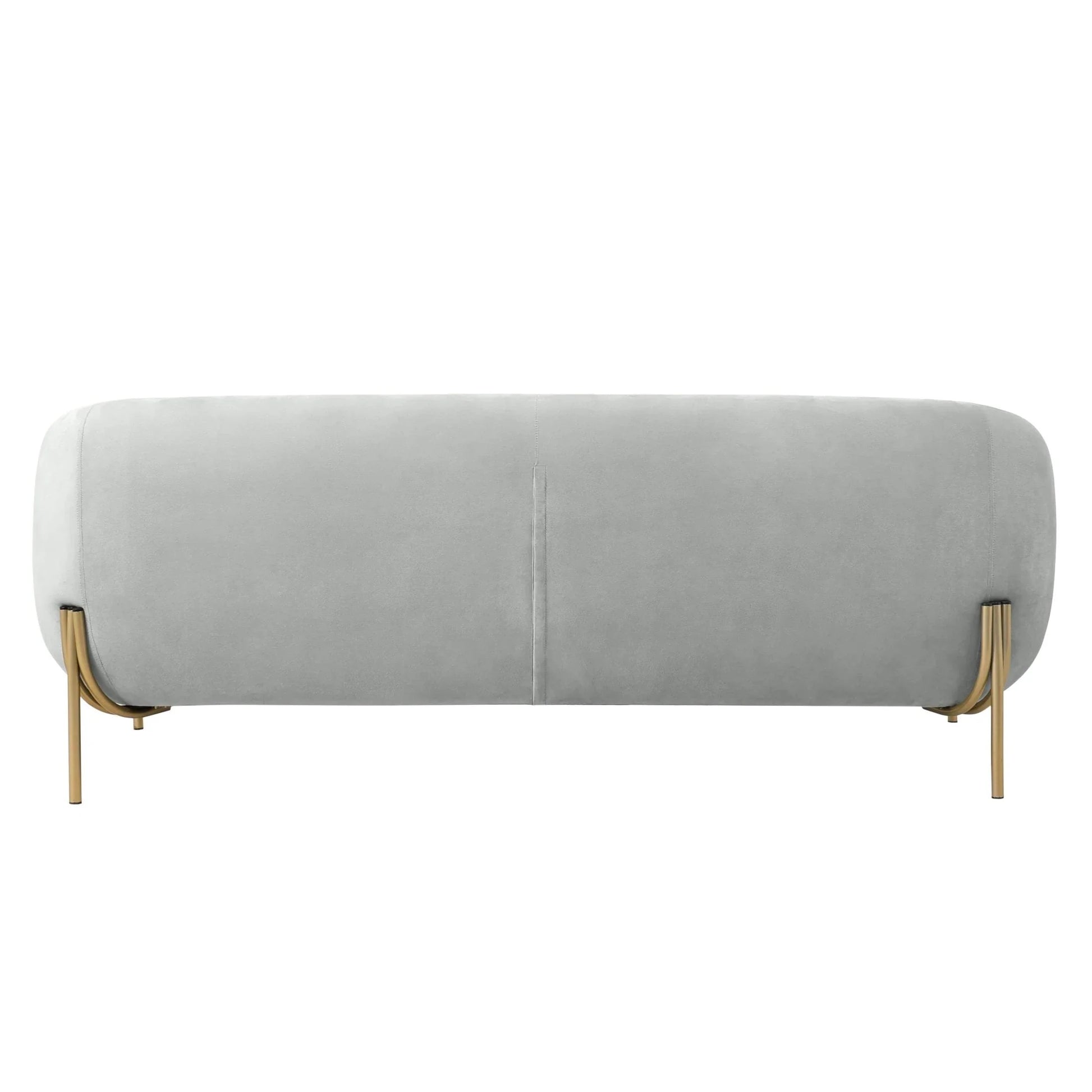 Zuno Modern Three-Seater Velvet Sofa with Gold Iron Legs - Elax Furniture