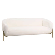 Zuno Modern Three-Seater Velvet Sofa with Gold Iron Legs - Elax Furniture