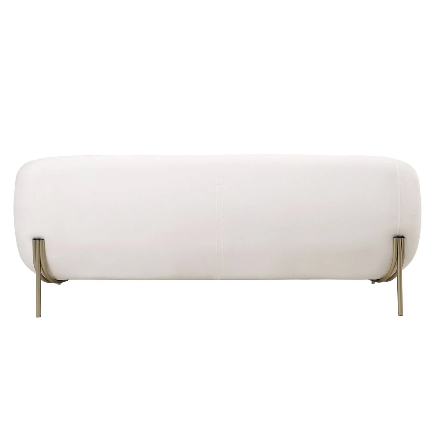Zuno Modern Three-Seater Velvet Sofa with Gold Iron Legs - Elax Furniture