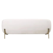 Zuno Modern Three-Seater Velvet Sofa with Gold Iron Legs - Elax Furniture