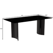 Zara Rectangular Dining Table with Glass/Sintered Stone Top and Stainless Steel Base - Elax Furniture