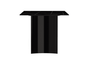 Zara Rectangular Dining Table with Glass/Sintered Stone Top and Stainless Steel Base - Elax Furniture