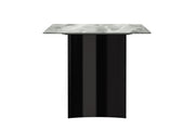 Zara Rectangular Dining Table with Glass/Sintered Stone Top and Stainless Steel Base - Elax Furniture