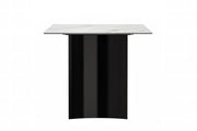 Zara Rectangular Dining Table with Glass/Sintered Stone Top and Stainless Steel Base - Elax Furniture