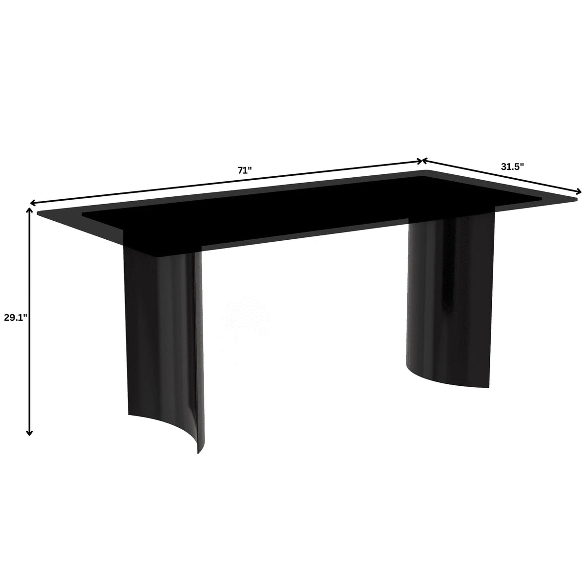 Zara Rectangular Dining Table with Glass/Sintered Stone Top and Stainless Steel Base - Elax Furniture