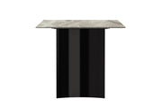 Zara Rectangular Dining Table with Glass/Sintered Stone Top and Stainless Steel Base - Elax Furniture