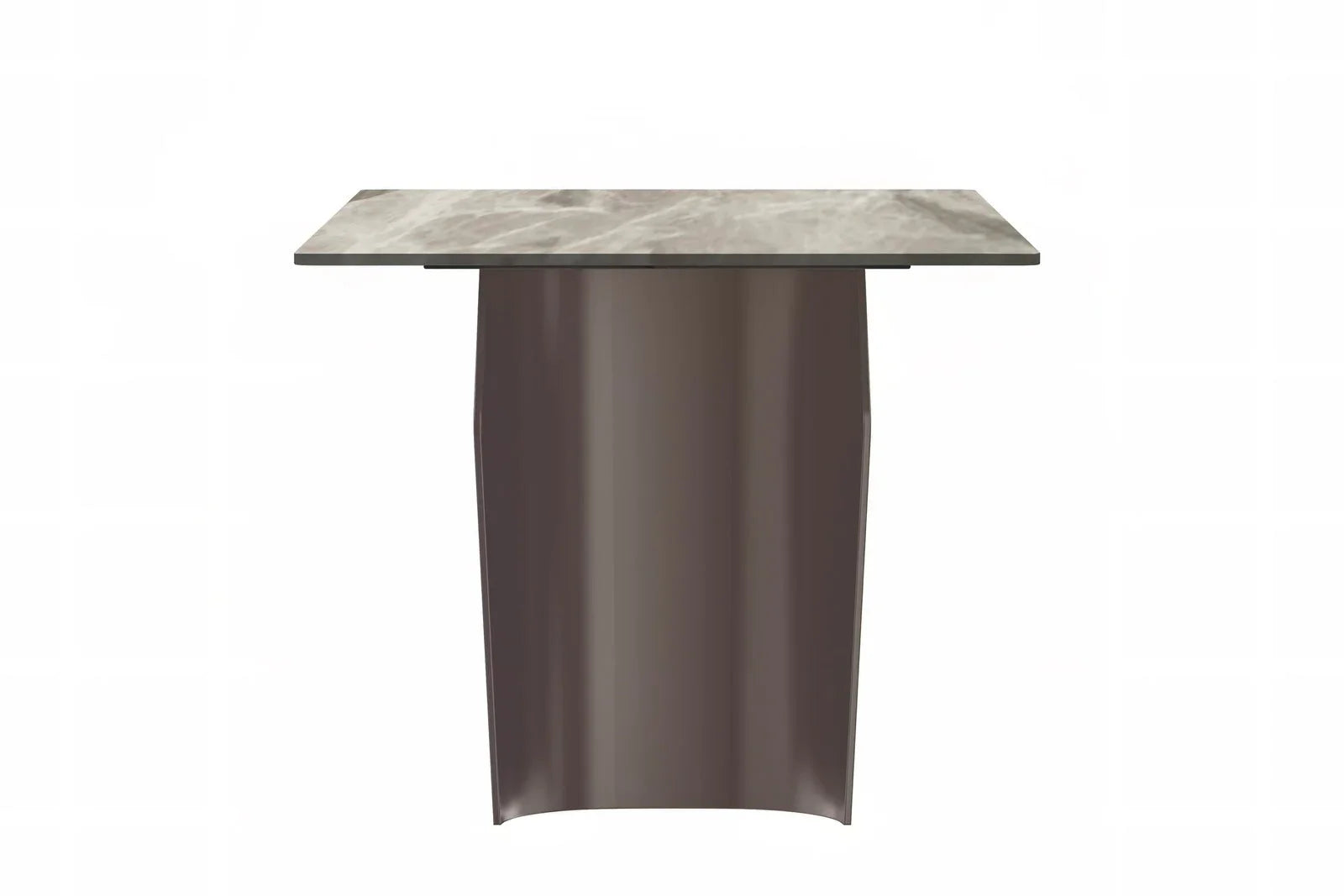 Zelan Dining Table with Rectangular Glass or Sintered Stone Tabletop and Steel Legs - Elax Furniture