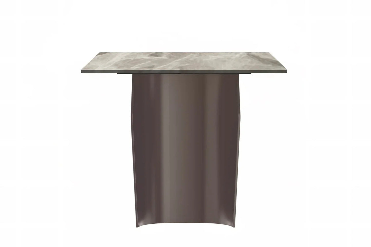 Zelan Dining Table with Rectangular Glass or Sintered Stone Tabletop and Steel Legs - Elax Furniture