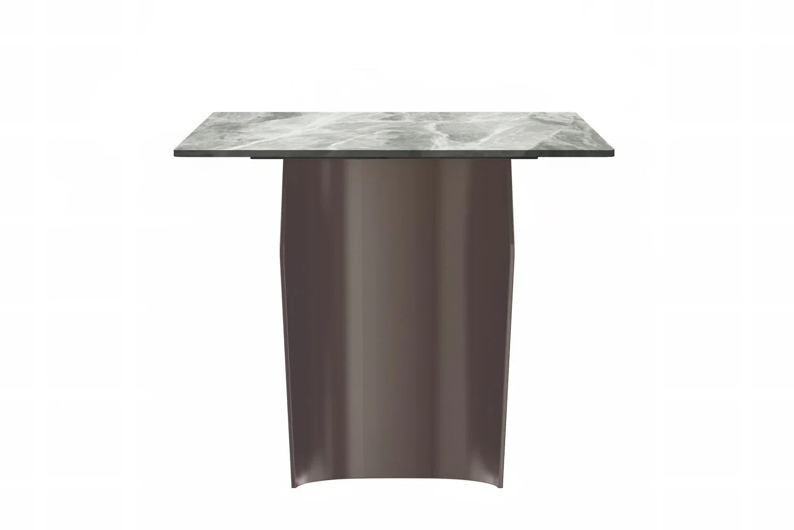 Zelan Dining Table with Rectangular Glass or Sintered Stone Tabletop and Steel Legs - Elax Furniture