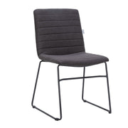 Zylar Leather/Polyester Office Guest Chair with Powder-Coated Stainless Steel Base Brown Office Chair Leisuremod