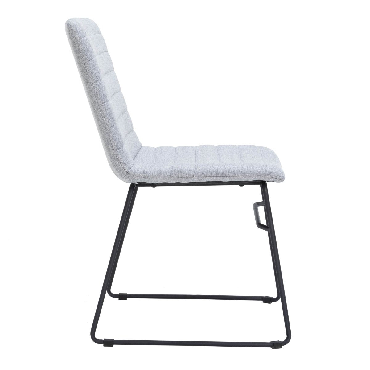 Zylar Leather/Polyester Office Guest Chair with Powder-Coated Stainless Steel Base Grey Office Chair Leisuremod