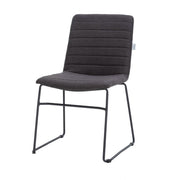 Zylar Leather/Polyester Office Guest Chair with Powder-Coated Stainless Steel Base Brown Office Chair Leisuremod