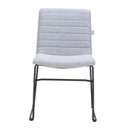 Zylar Leather/Polyester Office Guest Chair with Powder-Coated Stainless Steel Base Grey Office Chair Leisuremod