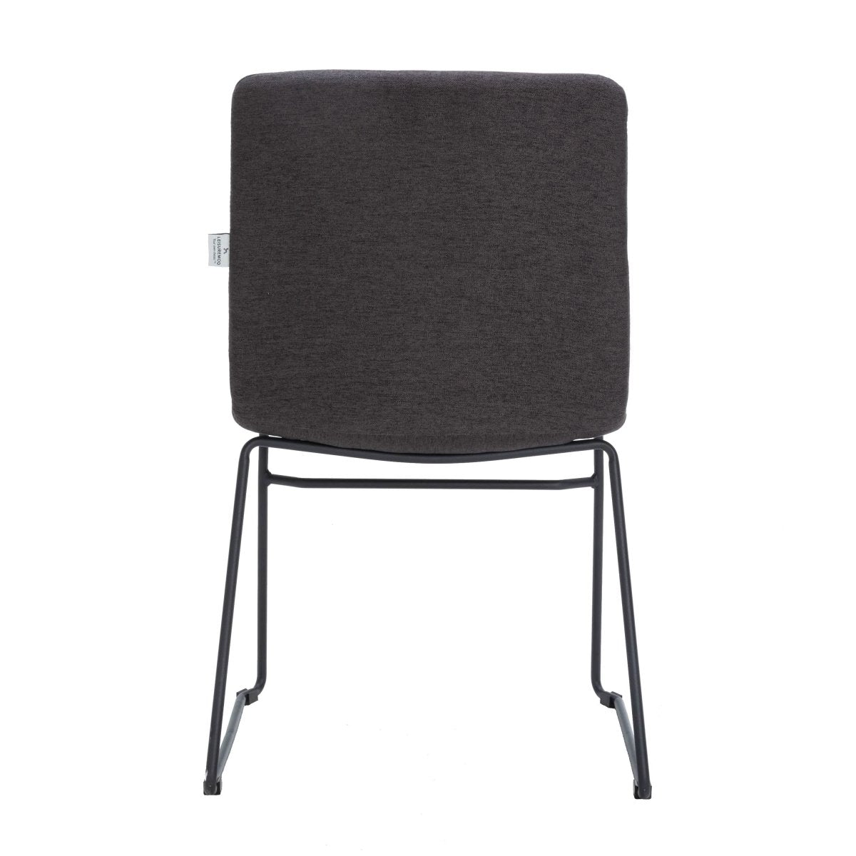 Zylar Leather/Polyester Office Guest Chair with Powder-Coated Stainless Steel Base Brown Office Chair Leisuremod