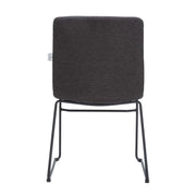 Zylar Leather/Polyester Office Guest Chair with Powder-Coated Stainless Steel Base Brown Office Chair Leisuremod